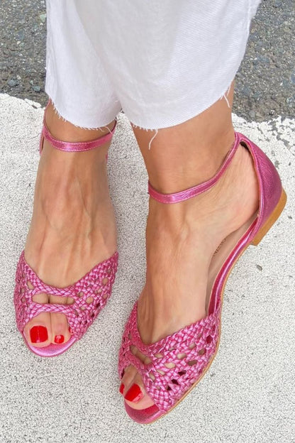 Soledad | Sandalias Doradas Trenzadas