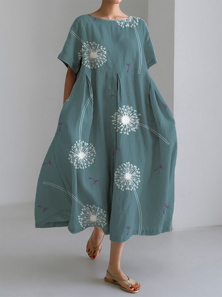 Gabriela | Vestido Amplio Floral Verde