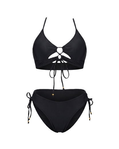 Casiana | Bikini con lazada frontal y estampado animal print