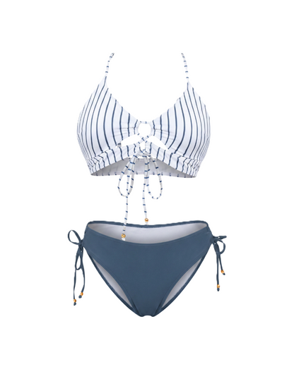 Casiana | Bikini con lazada frontal y estampado animal print