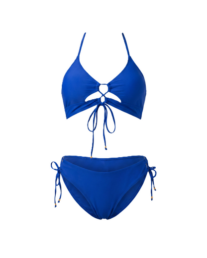 Casiana | Bikini con lazada frontal y estampado animal print
