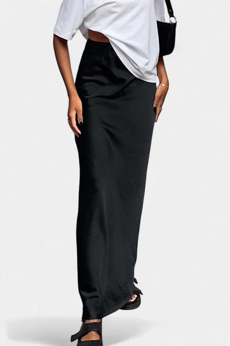 Yésica | Falda Maxi Utility de Diseño Liso y Estilo Pulido