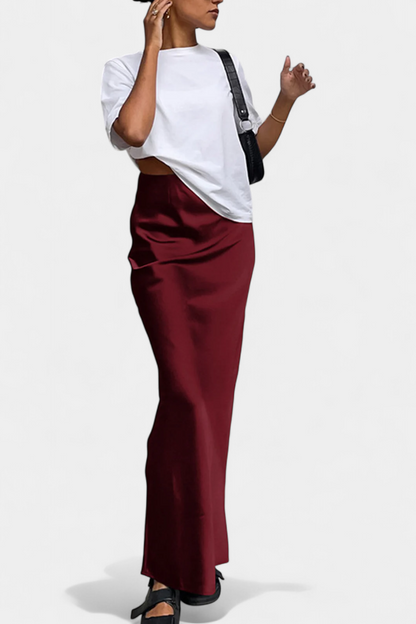 Yésica | Falda Maxi Utility de Diseño Liso y Estilo Pulido