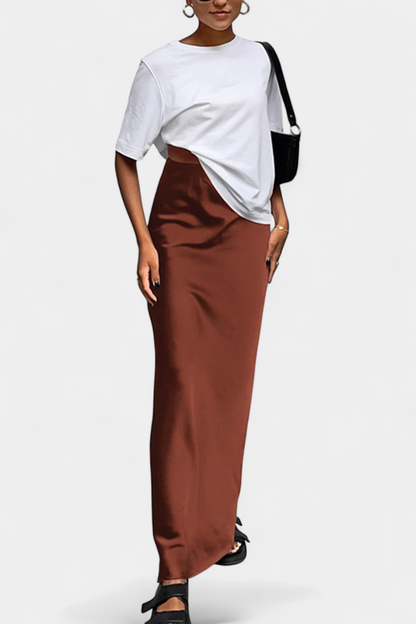Yésica | Falda Maxi Utility de Diseño Liso y Estilo Pulido