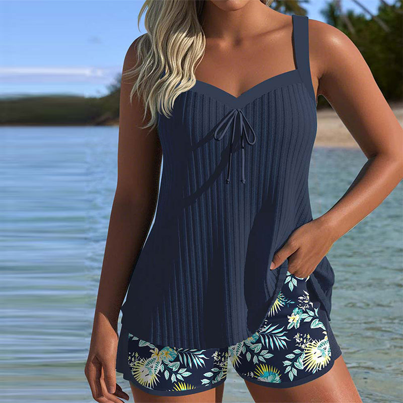 Rocío | Tankini a rayas con braguita de dos piezas