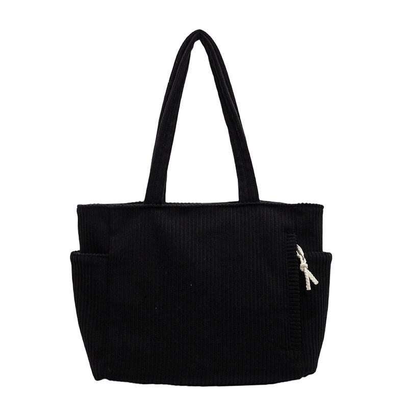 Tilda | Bolsa de hombro acanalada con detalle de cordón