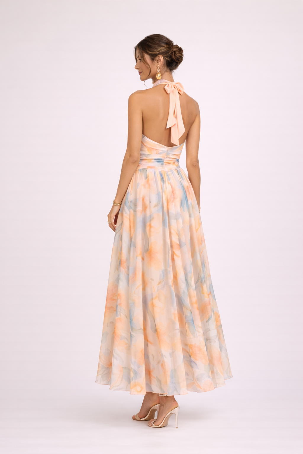 Francisca-Emma | Vestido Escote Halter Acuarela