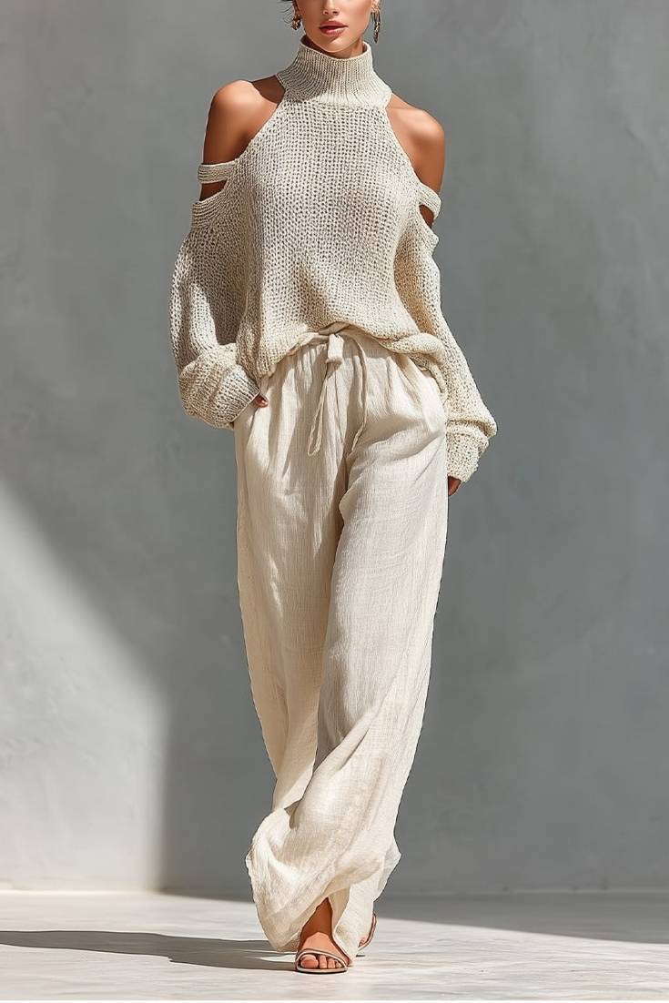 Malena | Conjunto de tendencia en punto y lino