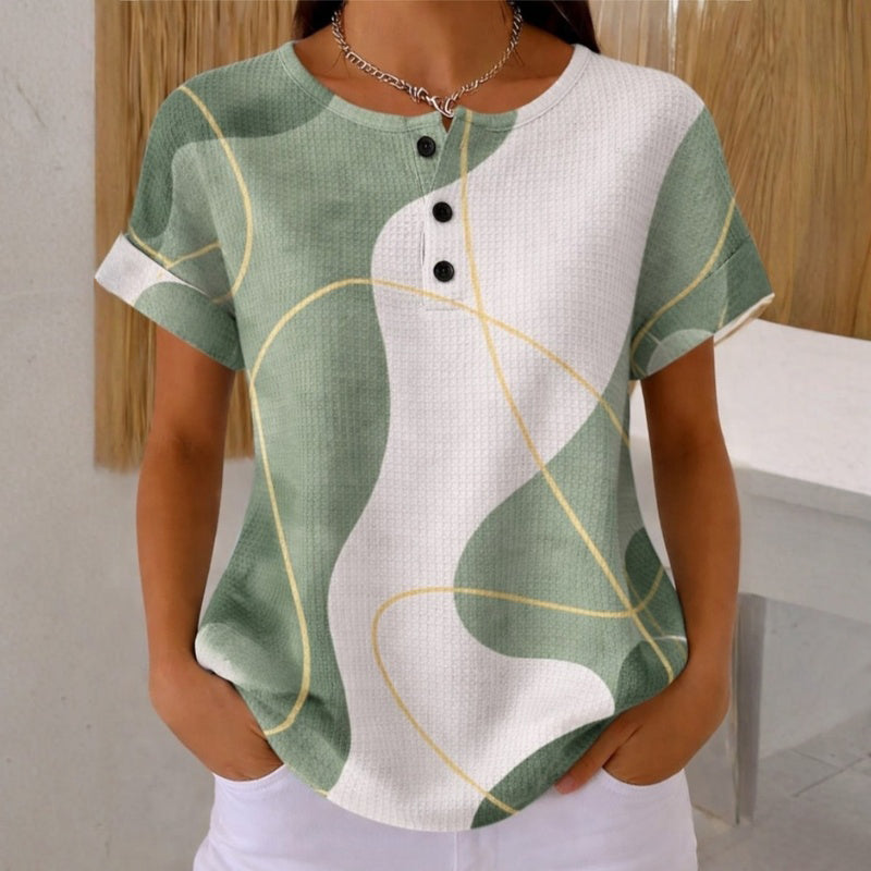 Daniela | Blusa Casual de Bloques de Color