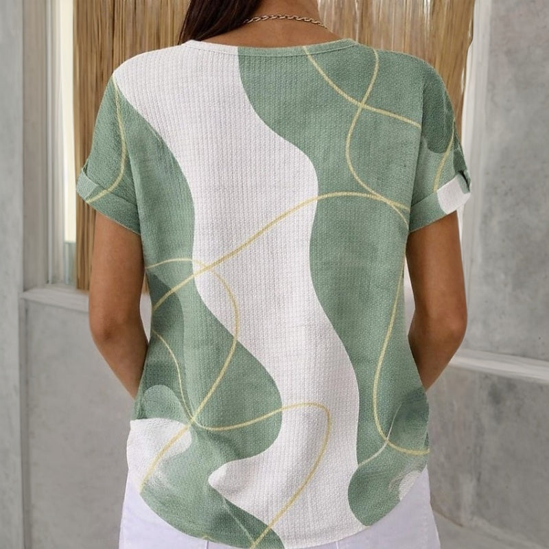 Daniela | Blusa Casual de Bloques de Color