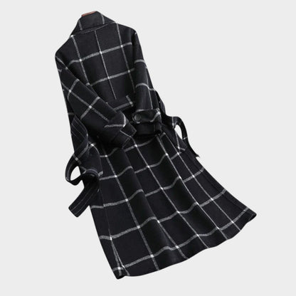 Florina | Abrigo Clásico de Invierno con Estampado de Cuadros