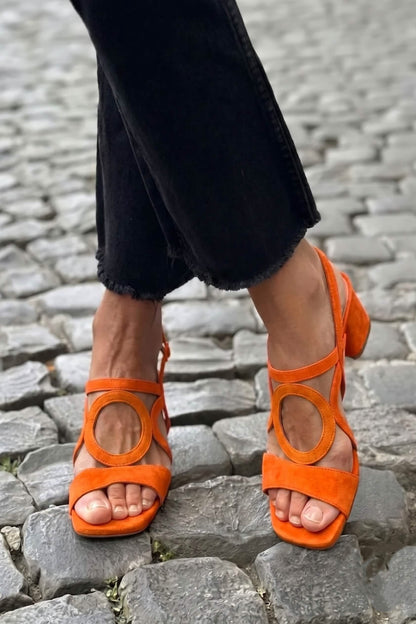 Ana | Sandalias Planas con Detalle Circular