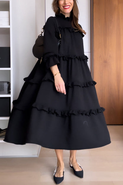 Jada | Vestido Sudadera con Volantes y Silueta Casual-Chic