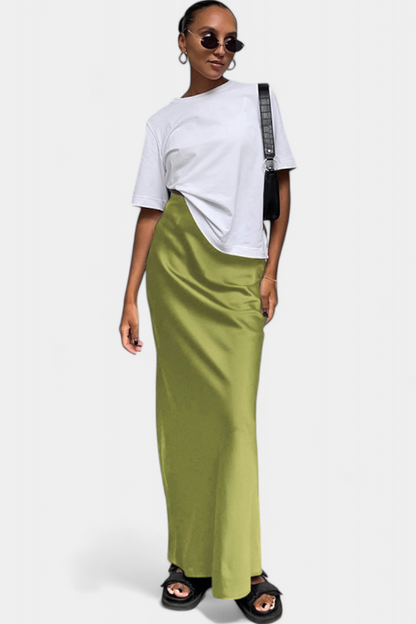Yésica | Falda Maxi Utility de Diseño Liso y Estilo Pulido