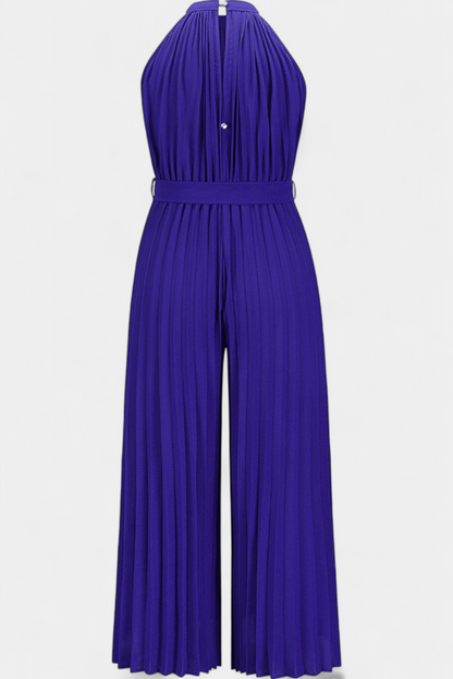 Patrizia | Mono Palazzo Plisado con Cuello Halter