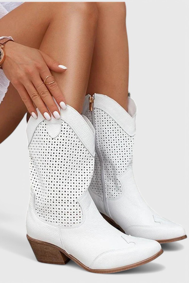 Annalla | Botas de Vaquero Modernas con Cremallera Lateral