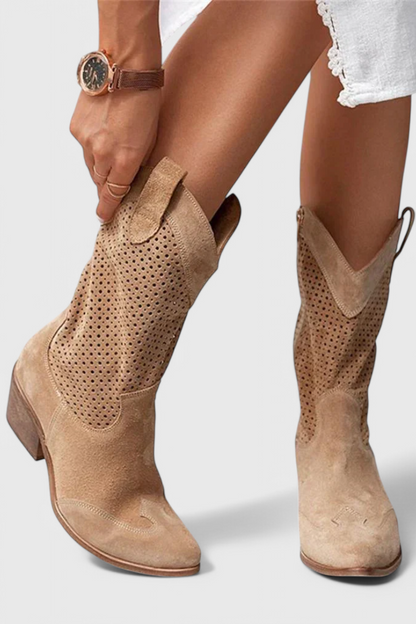 Annalla | Botas de Vaquero Modernas con Cremallera Lateral