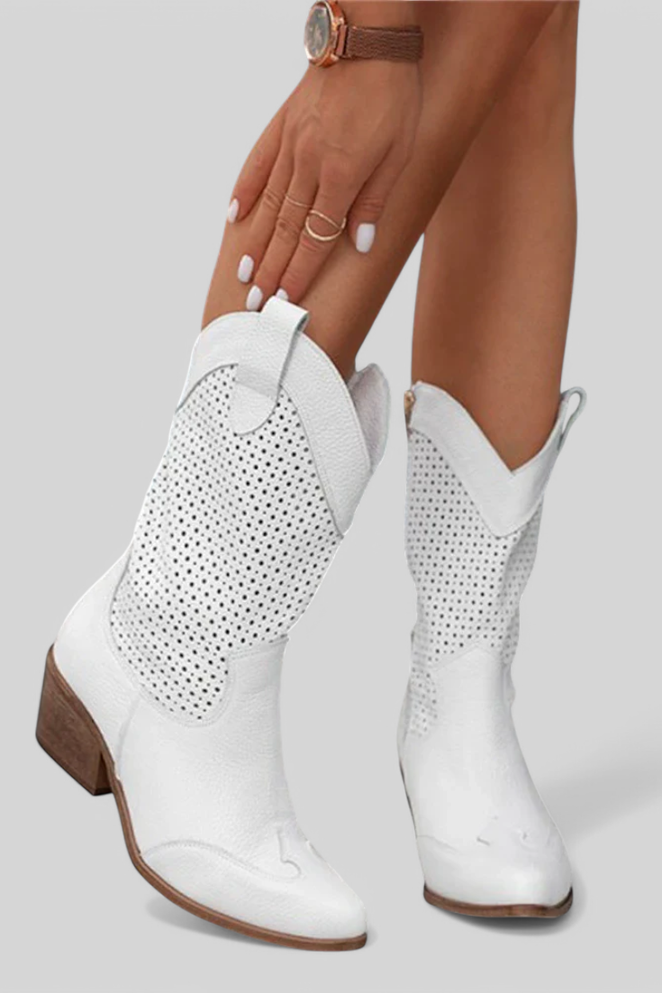 Annalla | Botas de Vaquero Modernas con Cremallera Lateral