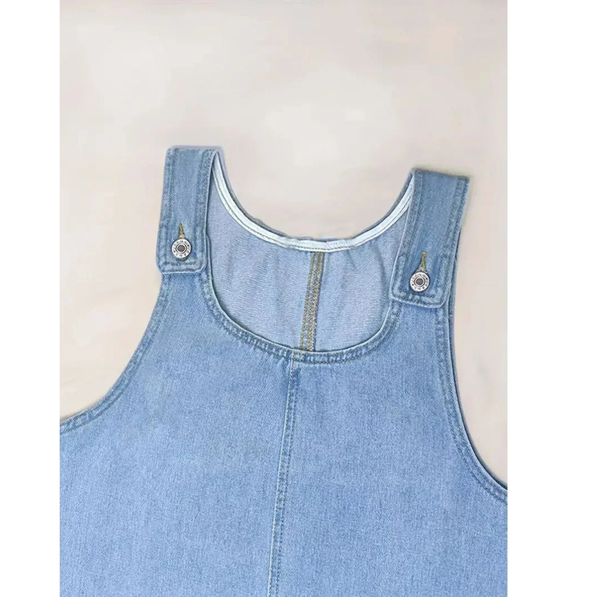 Ricarda | Vestido vaquero sin mangas con franzido