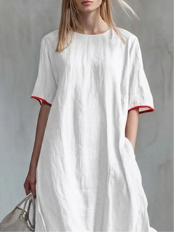 Águeda | Vestido Largo de Rayas con Volantes