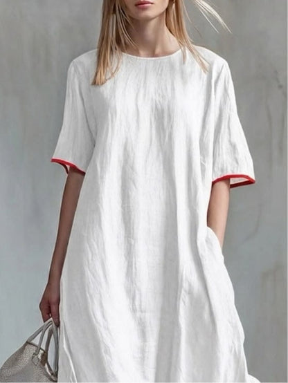 Águeda | Vestido Largo de Rayas con Volantes