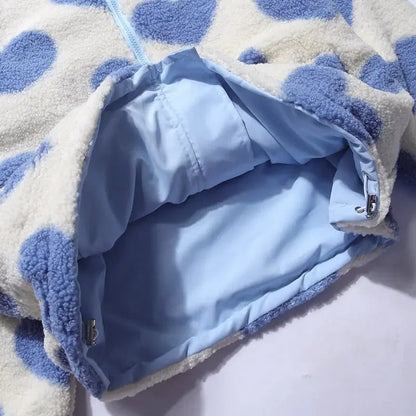 Dianne | Chaqueta reversible con estampado de corazones y diseño cómodo