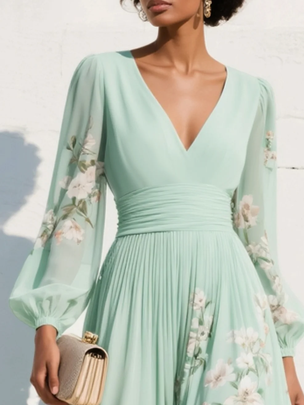 Coral | Vestido Midi con Estampado Floral