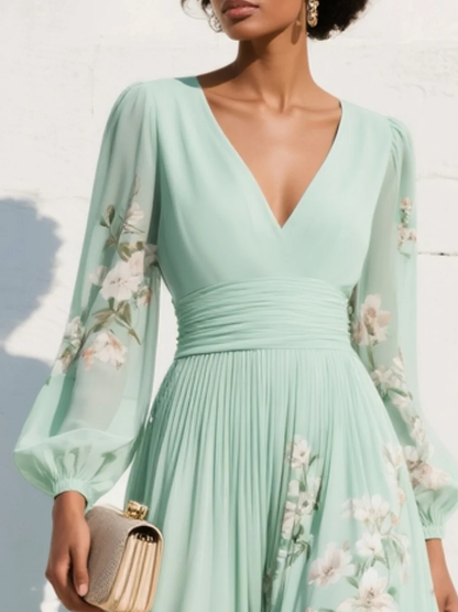 Coral | Vestido Midi con Estampado Floral