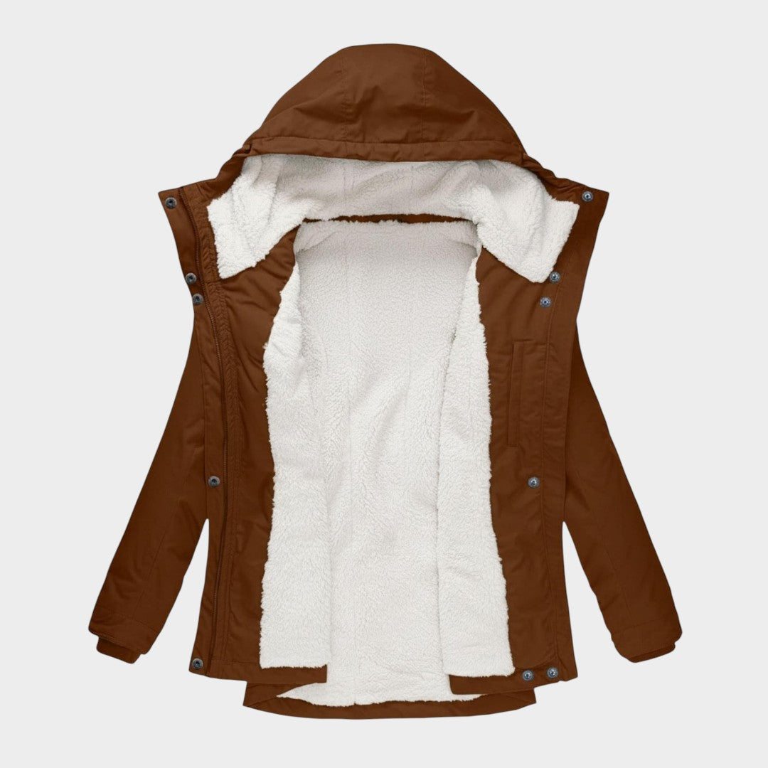 Adelia | Chaqueta otoñal larga de felpa