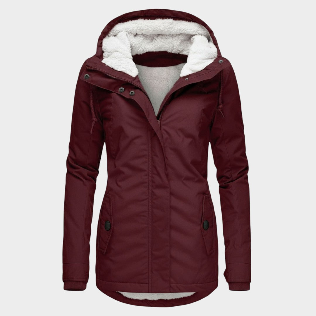 Adelia | Chaqueta otoñal larga de felpa