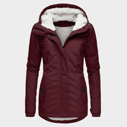 Adelia | Chaqueta otoñal larga de felpa