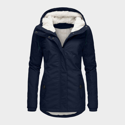 Adelia | Chaqueta otoñal larga de felpa