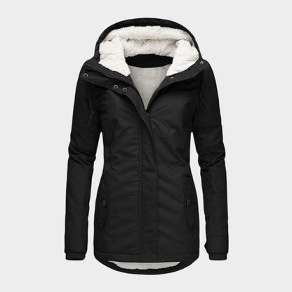 Adelia | Chaqueta otoñal larga de felpa