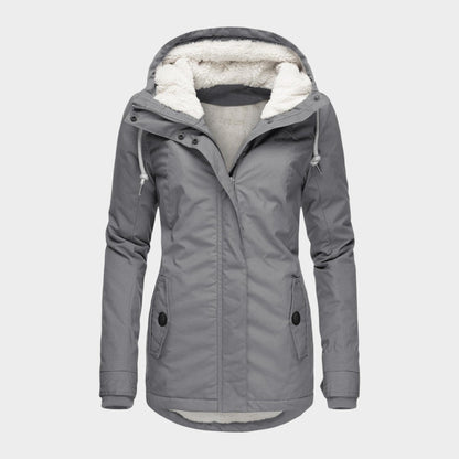 Adelia | Chaqueta otoñal larga de felpa