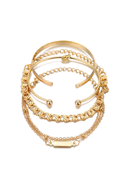 Marcia | de Pulseras de Cadena de Metal de 4 Piezas