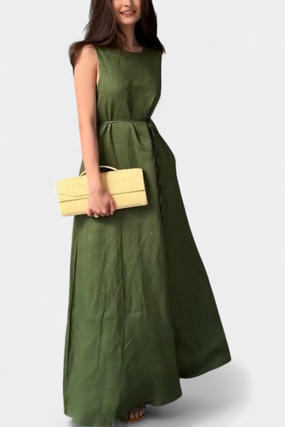 Rosetta | Vestido Suave sin Mangas con Lazo Ajustable