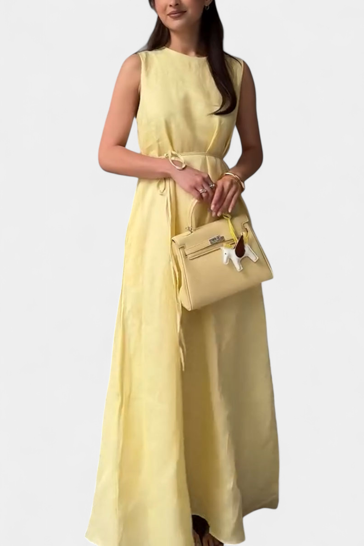 Rosetta | Vestido Suave sin Mangas con Lazo Ajustable