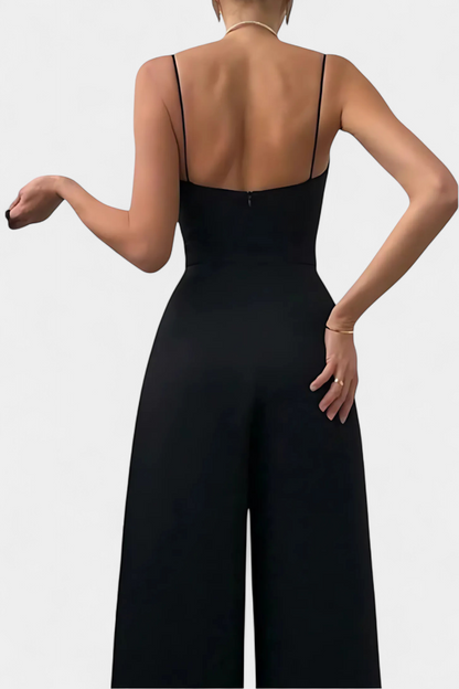 Romily | Mono Sexy con Tirantes y Pierna Ancha Elegante