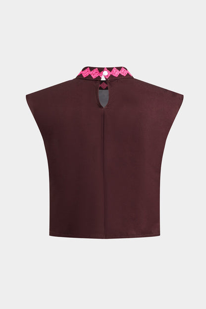 Melissa-Eva | Conjunto de Top y Falda Recortada Coconut Palm