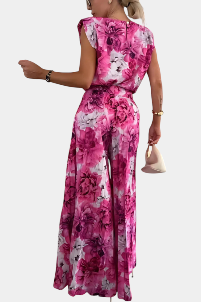 Liora | Conjunto de Dos Piezas con Top Estructurado y Pantalón Plisado