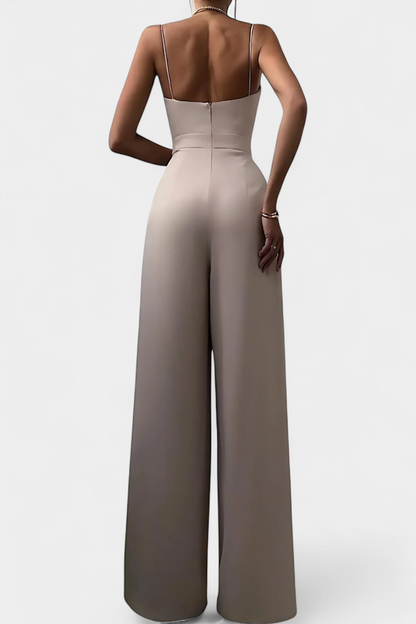 Romily | Mono Sexy con Tirantes y Pierna Ancha Elegante
