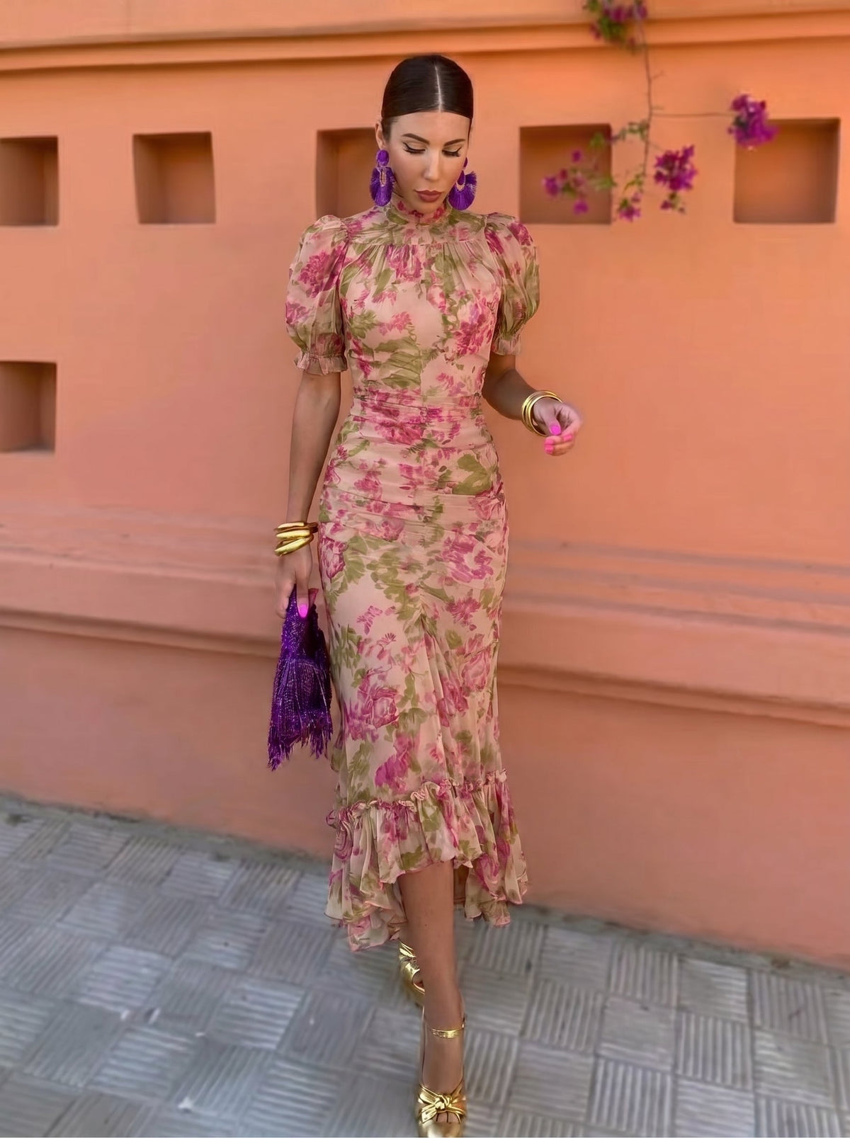 Prudencia | Vestido Floral de Rosas