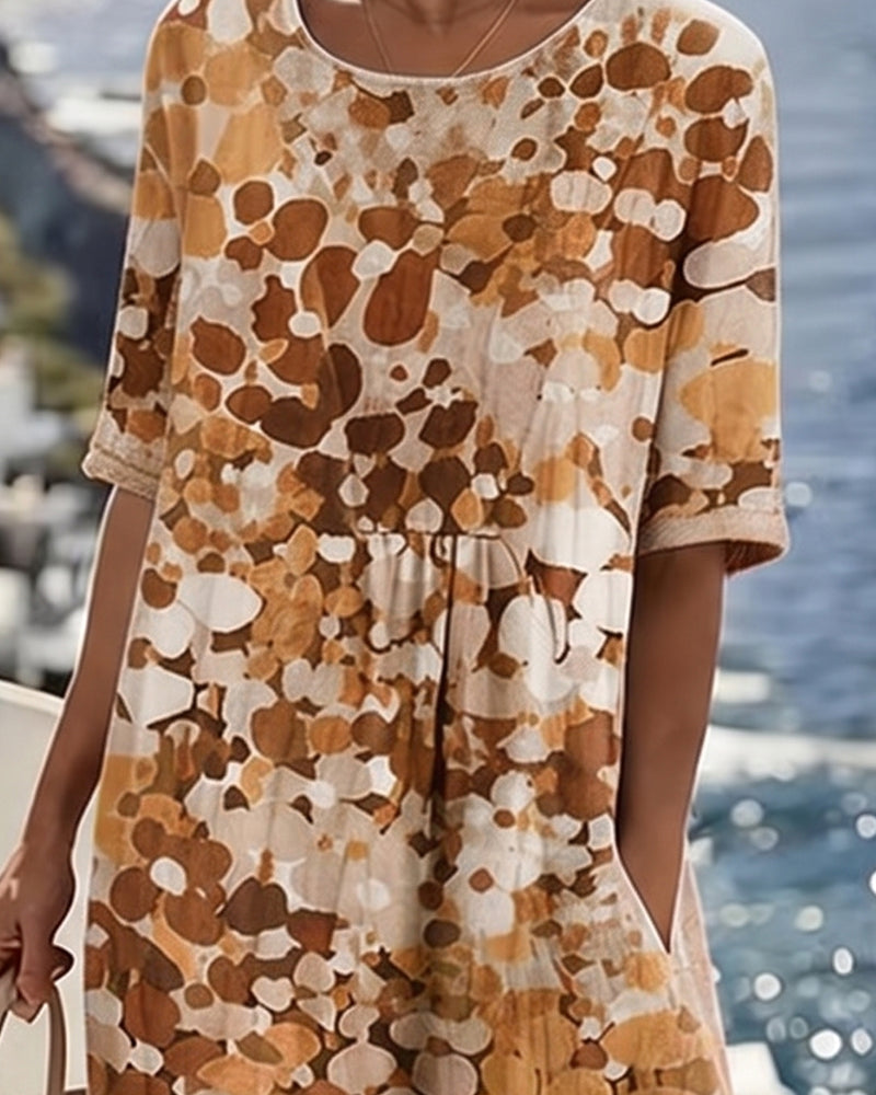 Emília-Jéssica | Vestido Midi Floral Corte A