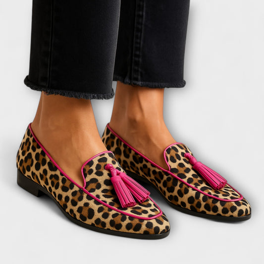 Dulce | Zapatillas Estampadas con Borlas Decorativas