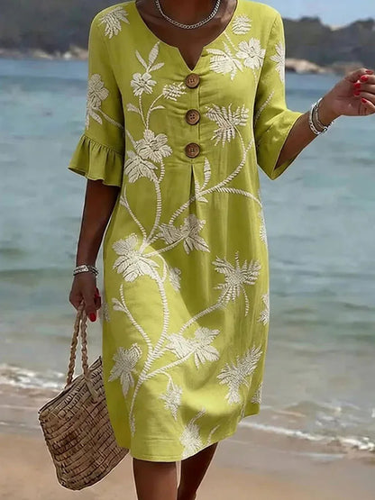 Rafaela-Íris | informal de mujer con estampado floral.
