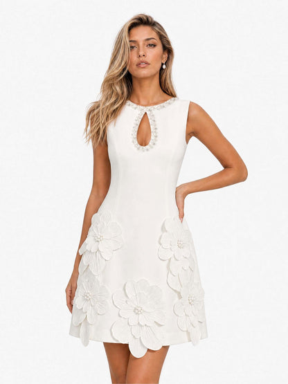 Adalia | Vestido Mini Elegante Sin Mangas con Recorte