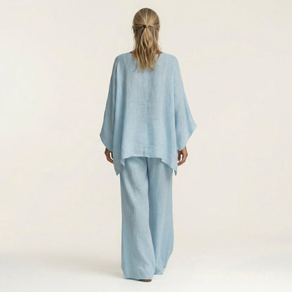 Diana-Laura | Conjunto Boho de Lino de Dos Piezas