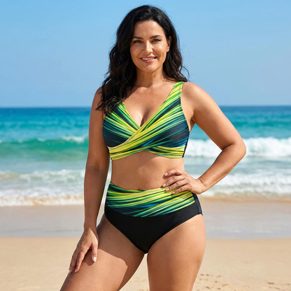 Celestina | Bikini moldeador de tiro alto con estampado