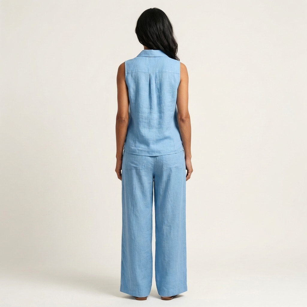 Honorata | Conjunto de Top Cruzado y Pantalón Ancho