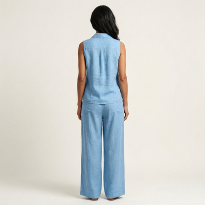 Honorata | Conjunto de Top Cruzado y Pantalón Ancho